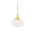Schoolhouse Globe Pendant Satin Brass-1