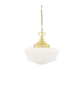 Schoolhouse Globe Pendant Satin Brass-1