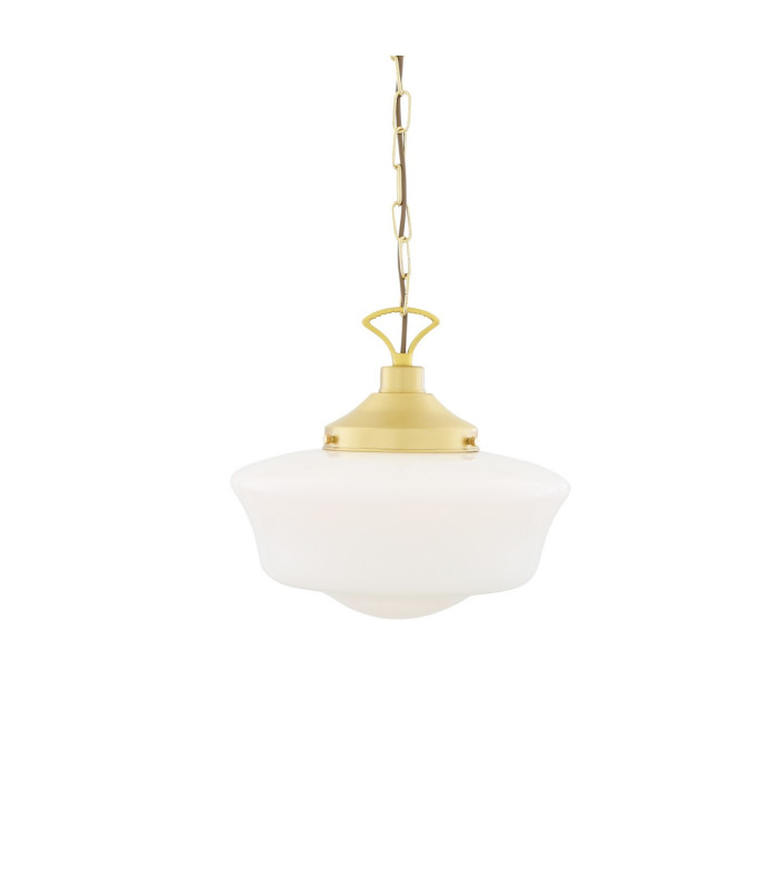 Schoolhouse Globe Pendant Satin Brass-1