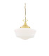 Schoolhouse Globe Pendant Satin Brass-2