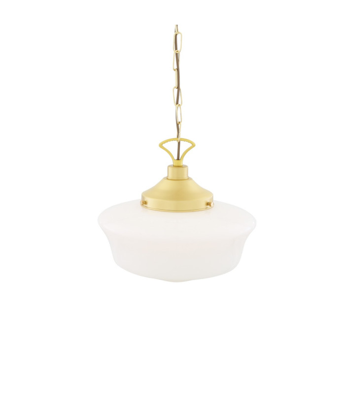 Schoolhouse Globe Pendant Satin Brass-3