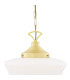 Schoolhouse Globe Pendant Satin Brass-4