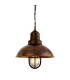 Tirana Deck Dome Pendant Antique Brass Clear Glass