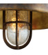 Tirana Deck Dome Pendant Antique Brass Crackled Glass-3