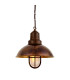 Tirana Deck Dome Pendant Antique Brass Frosted Glass-2