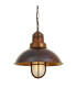 Tirana Deck Dome Pendant Antique Brass Frosted Glass-3