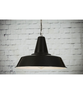 Nassau Industrial Factory Dome Pendant Black-1