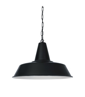 Nassau Industrial Factory Dome Pendant Matt Black