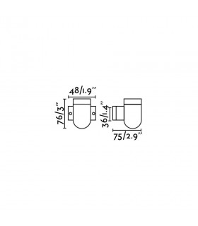 Globe Wall Lamp Black 1 Light E27 - 2