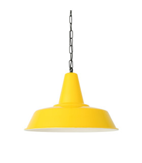Nassau Industrial Factory Dome Pendant Yellow