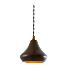 Amina Dome Pendant Antique Brass-1