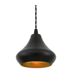 Amina Dome Pendant Matt Black-1