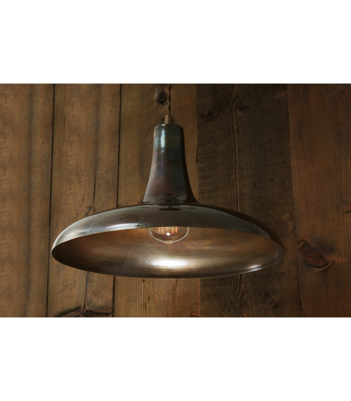 Kamal Dome Pendant Antique Brass