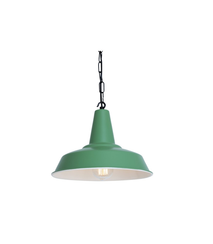 Hex Factory Dome Pendant Sage Green-2