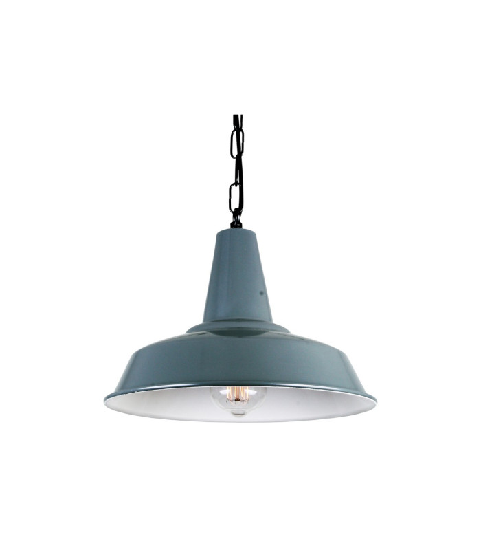 Hex Factory Dome Pendant Grey