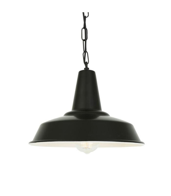 Hex Factory Dome Pendant Matt Black