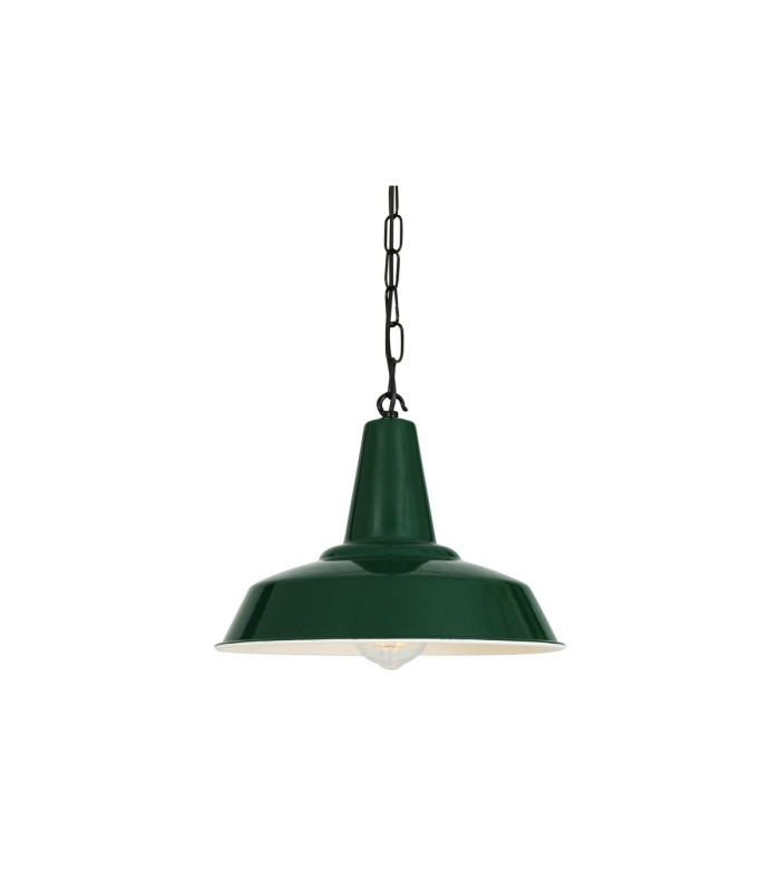Hex Factory Dome Pendant Racing Green