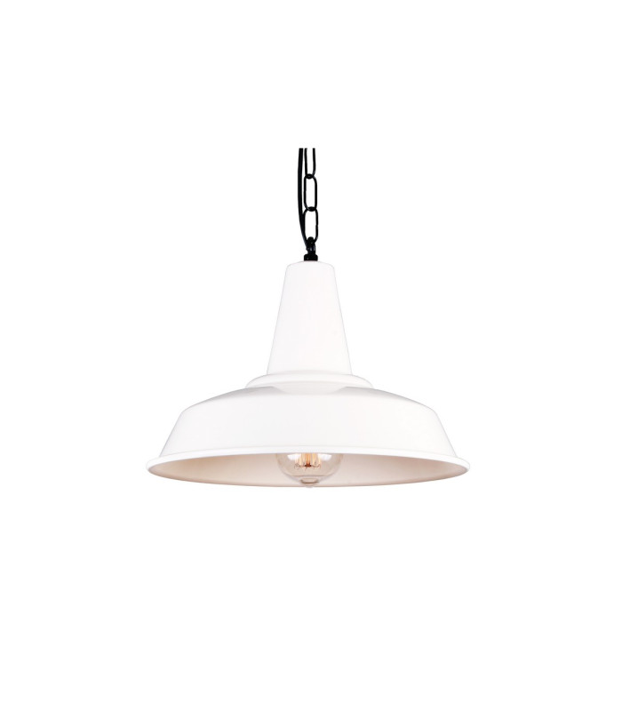 Hex Factory Dome Pendant White-1