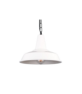 Hex Factory Dome Pendant White-2