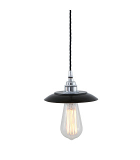 Reznor Pendant Chrome Black Shade-1