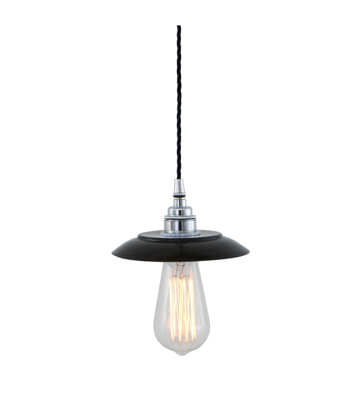 Reznor Pendant Chrome Black Shade-1