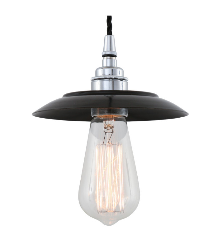 Reznor Pendant Chrome Black Shade-2