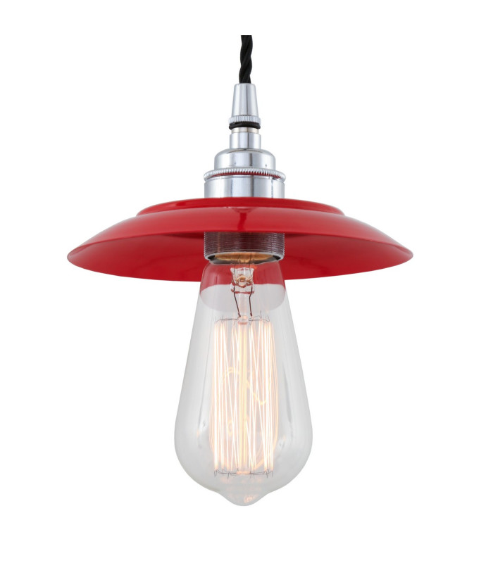 Reznor Pendant Chrome Red Shade-2