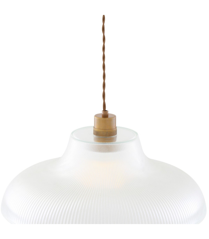 Mono 40cm Railway Dome Pendant Antique Brass-4