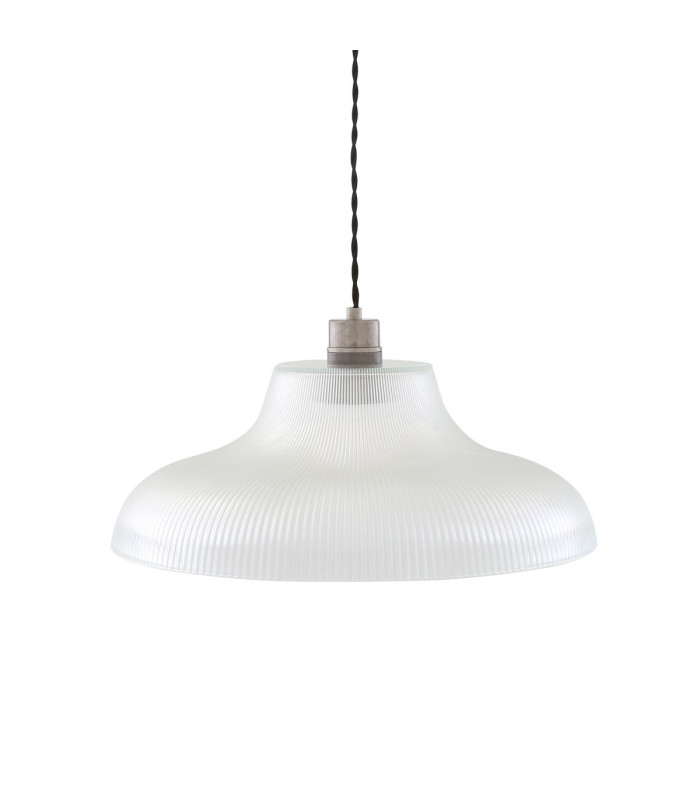 Mono 40cm Railway Dome Pendant Antique Silver-1
