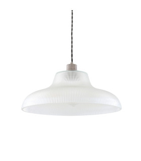 Mono 40cm Railway Dome Pendant Antique Silver-2