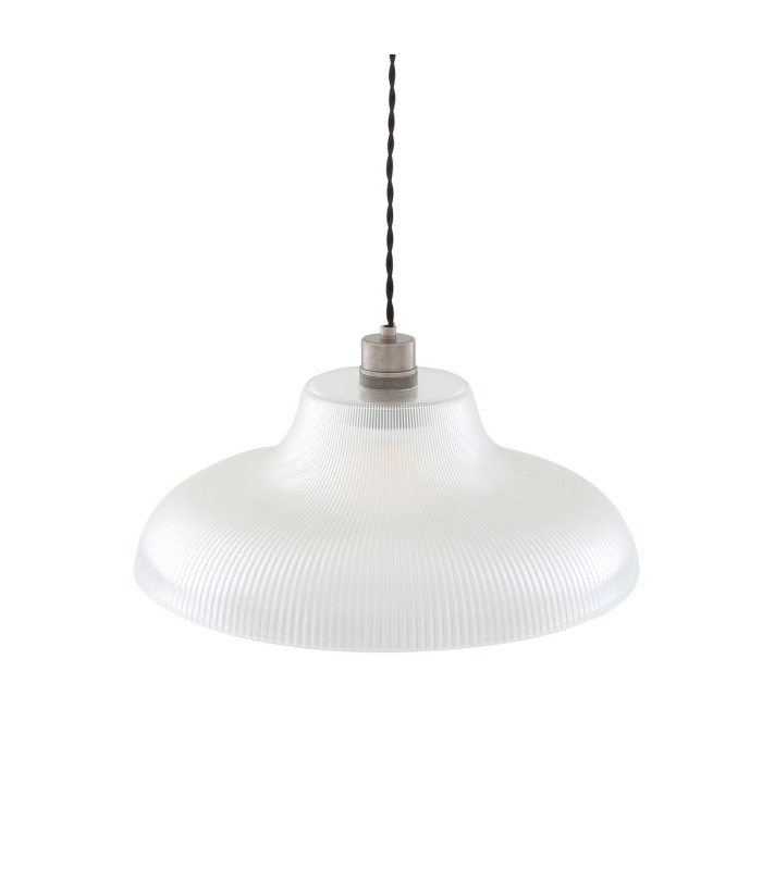 Mono 40cm Railway Dome Pendant Antique Silver-3