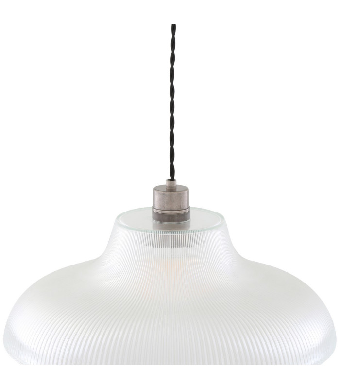 Mono 40cm Railway Dome Pendant Antique Silver-4