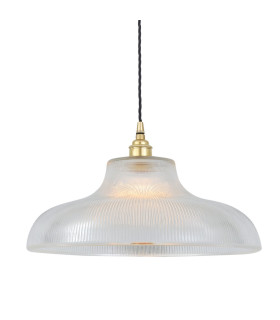 Mono 40cm Railway Dome Pendant Polished Brass