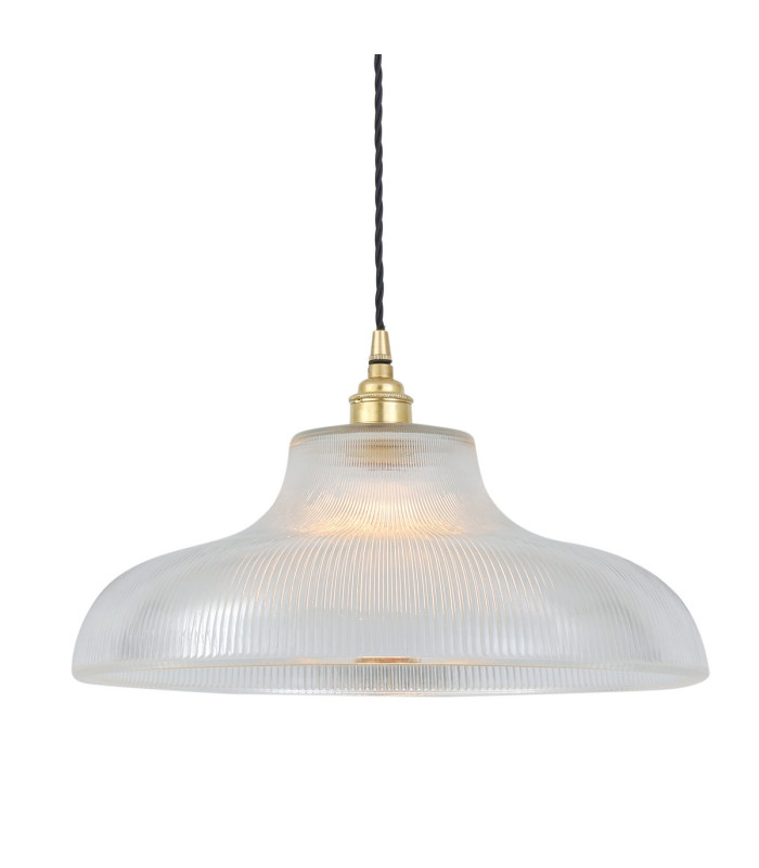 Mono 40cm Railway Dome Pendant Polished Brass