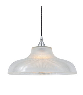 Mono 40cm Railway Dome Pendant Polished Chrome