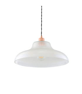 Mono 40cm Railway Dome Pendant Polished Copper-2
