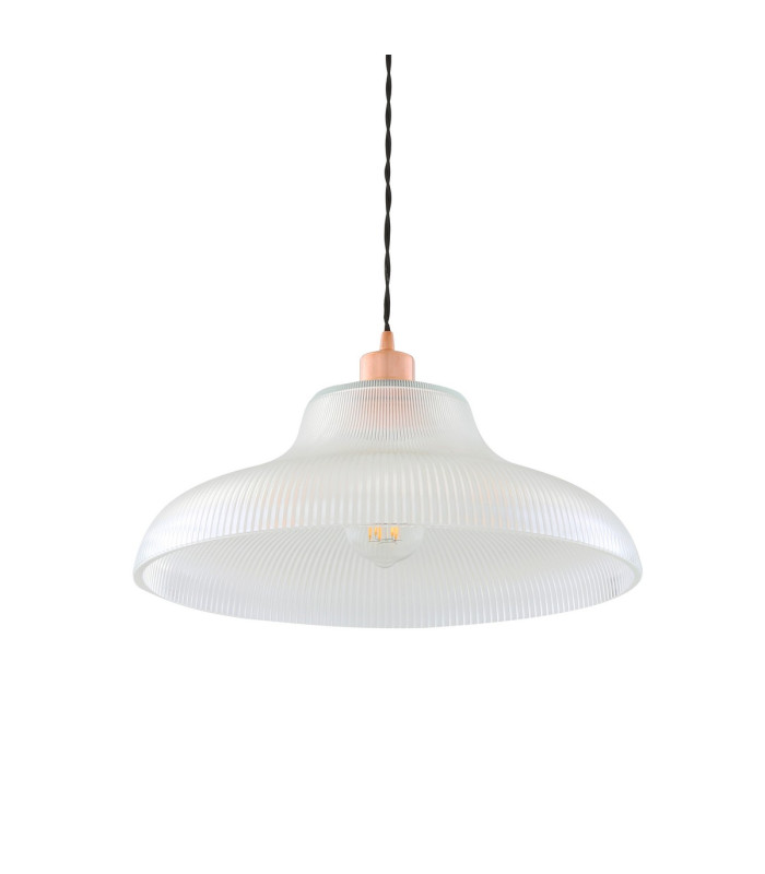 Mono 40cm Railway Dome Pendant Polished Copper-2