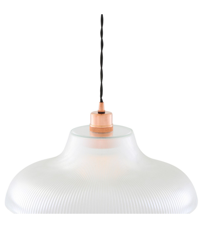 Mono 40cm Railway Dome Pendant Polished Copper-4