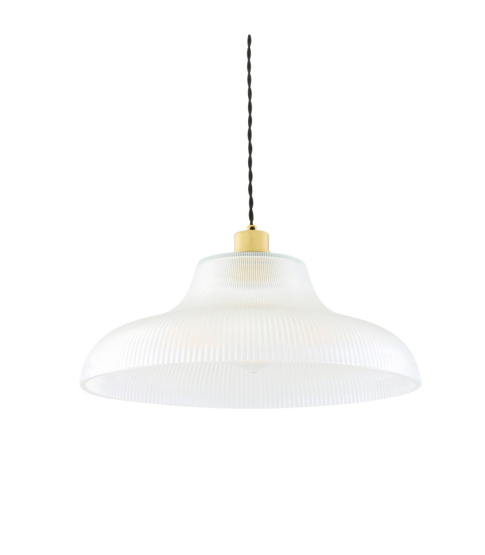 Mono 40cm Railway Dome Pendant Satin Brass-2