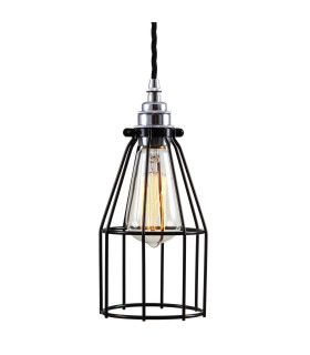Raze Cage Pendant Chrome Black