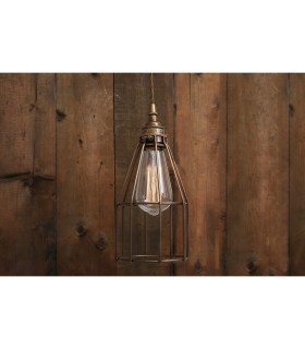 Raze Cage Pendant Antique Brass Bronze Cage-1