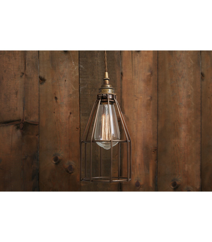 Raze Cage Pendant Antique Brass Bronze Cage-1