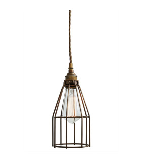 Raze Cage Pendant Antique Brass Bronze Cage-2