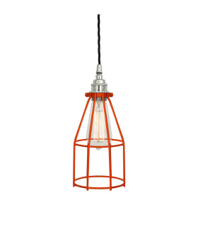 Raze Cage Pendant Chrome Orange