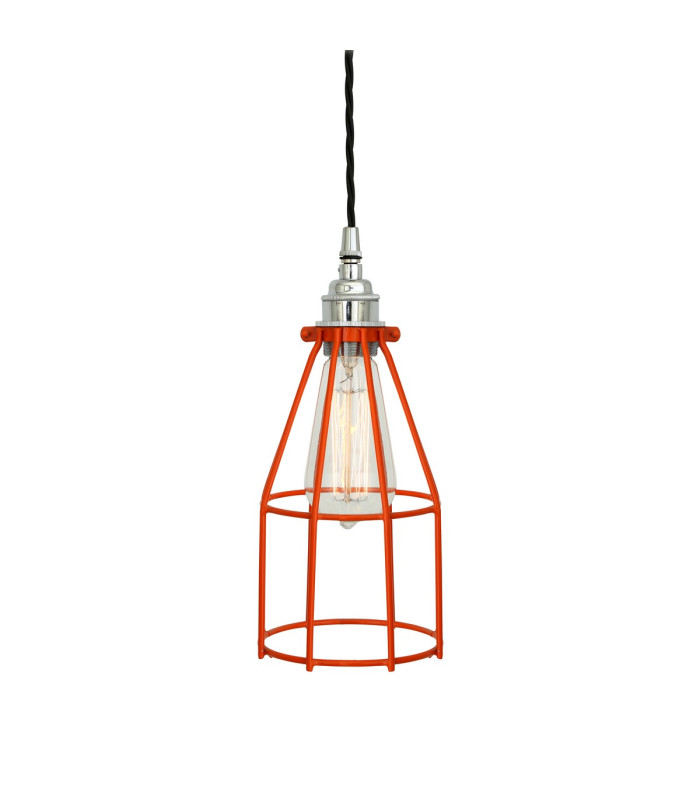 Raze Cage Pendant Chrome Orange