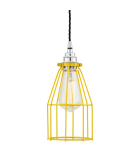 Raze Cage Pendant Chrome Yellow
