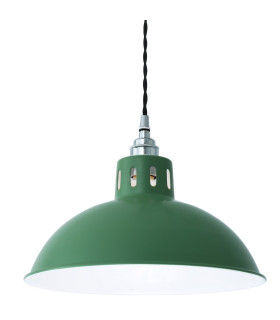 Osson Dome Pendant Sage Green Chrome
