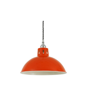 Osson Dome Pendant Orange Chrome