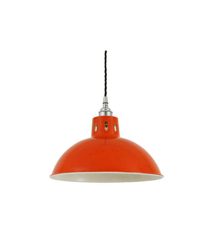 Osson Dome Pendant Orange Chrome