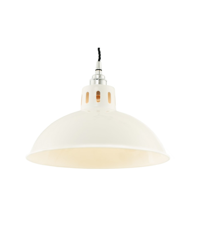 Osson Dome Pendant White Chrome-1